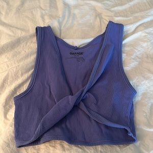 Garage Reversible purple crop top